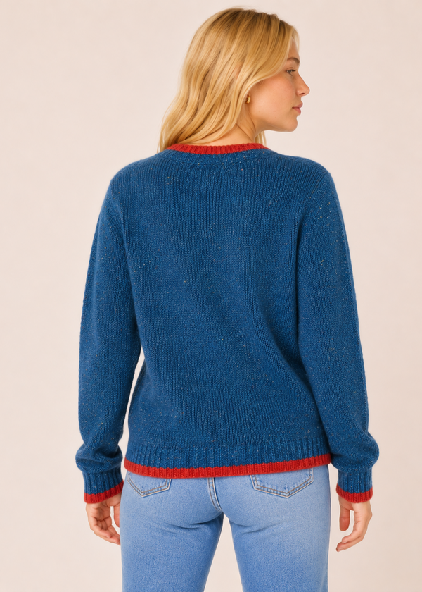Irelandseye Slaney Crew Neck Sweater | Blue Marl