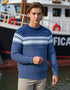 Men's Aran Fairisle Sweater | Denim Marl