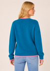 Slaney Crew Neck Sweater - Wool Cashmere Blend | Teal Harbour
