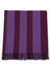 Foxford Merino Wool Throw | Aubergine/Orchid 