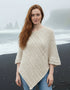 Aran Merino Wool V Poncho | Parsnip - Clearance