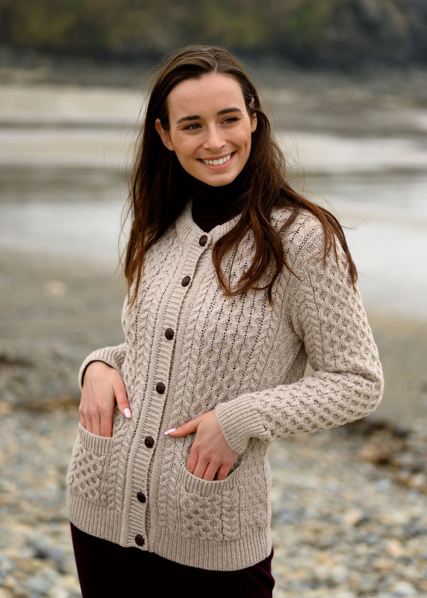 Aran Lumber Cardigan | Parsnip