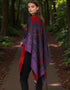 Jimmy Hourihan Fringed Shawl | Purple Tones
