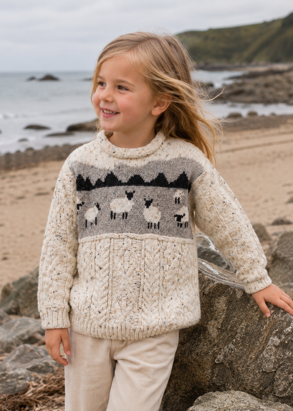 Kids Sheep Aran Sweater