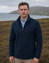 Men's Donegal Full Zip Herringbone Jacket | Navy