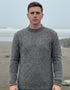 Roll Neck Merino Wool Fisherman Sweater | Grey Fleck