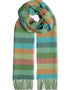 Foxford Lambswool Scarf | Leaf Multi Stripe