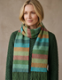 Foxford Lambswool Scarf | Leaf Multi Stripe