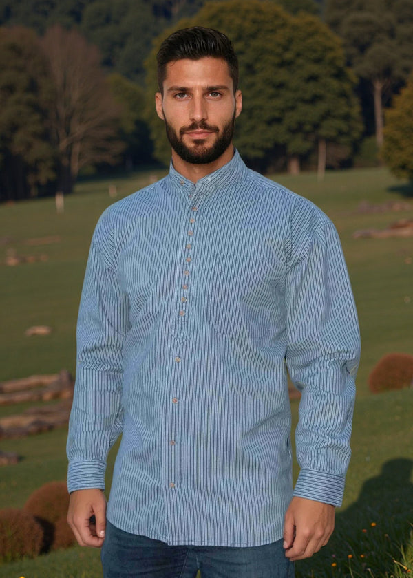 Civilian Heavyweight Grandfather Stripe Shirt