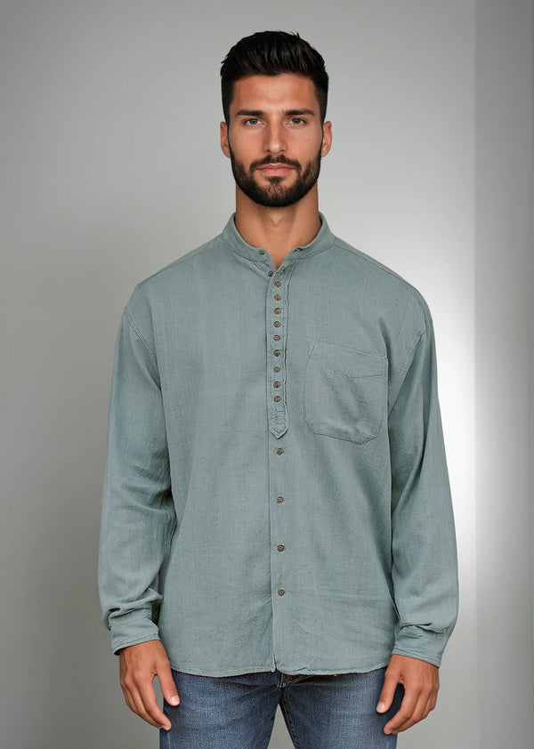 Civilian Men's Grandfather Shirt | Cloud
