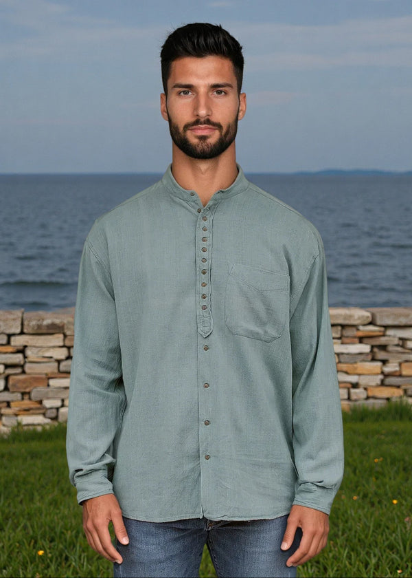 Civilian Men's Grandfather Shirt | Cloud