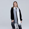 Foxford Neutral Stripe Merino Wool Giant Scarf