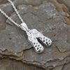 Sterling Silver Irish Dancing Poms Shoes Pendant