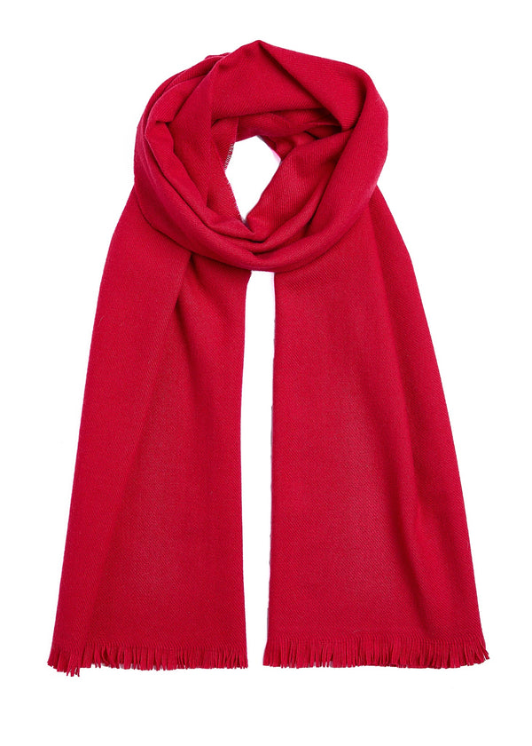 Foxford Tomato Fine Wool Cashmere Blend Scarf