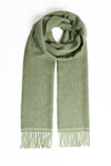 Foxford Lambswool Scarf | Green Herringbone
