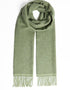 Foxford Lambswool Scarf | Green Herringbone