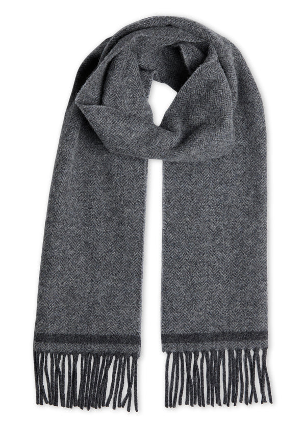 Foxford Lambswool Scarf | Graphite