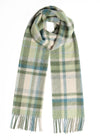 Foxford Lambswool Scarf | Turquoise & Cream Tartan