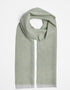 Foxford Lambswool Scarf | Silver Lime Green Herringbone