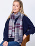 Foxford Burgundy Camel Extra Fine Merino Scarf