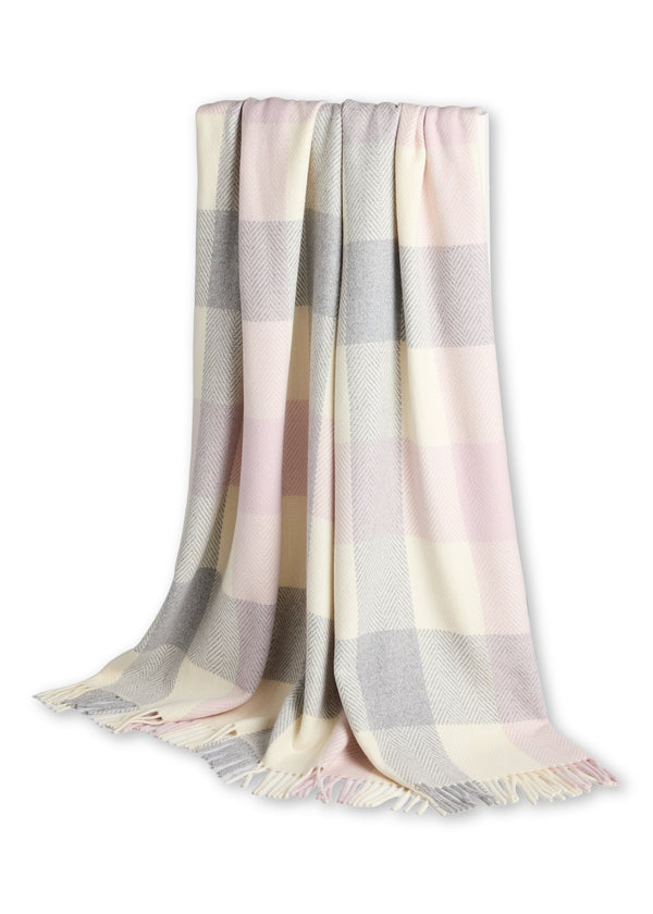 Foxford Cashmere Lambswool Emily Throw | Block