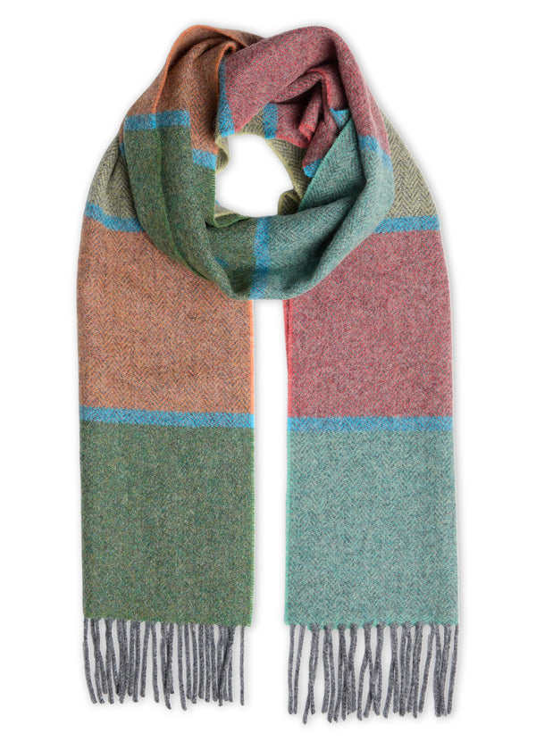 Foxford Lambswool Scarf | Summer Stripe