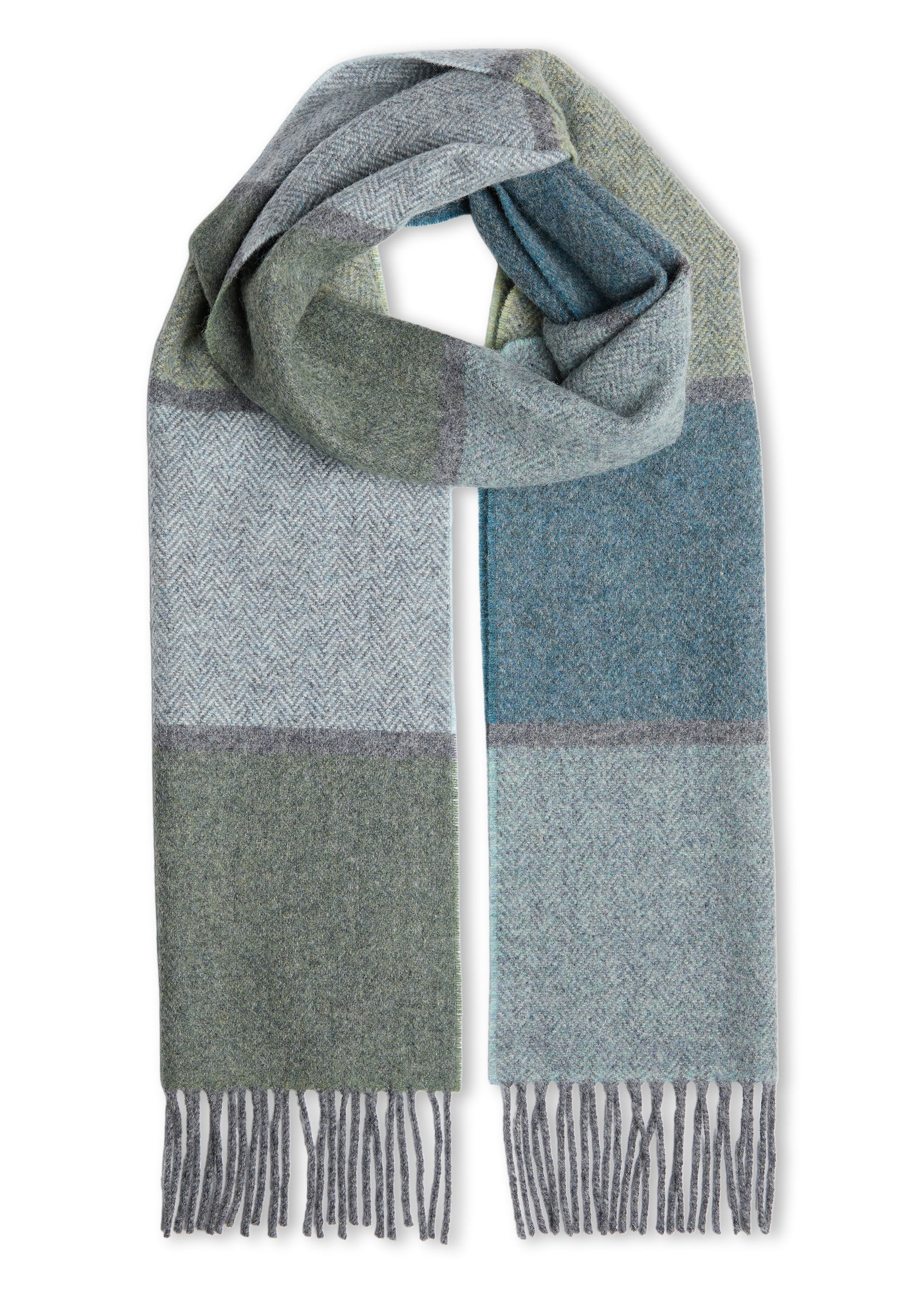 Foxford Lambswool Scarf | Winter Contempary Stripe