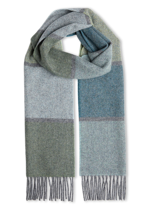 Foxford Lambswool Scarf | Winter Contempary Stripe