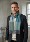 Foxford Lambswool Scarf | Winter Contempary Stripe