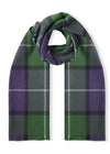 Foxford Giant Merino Scarf | Green Purple Check