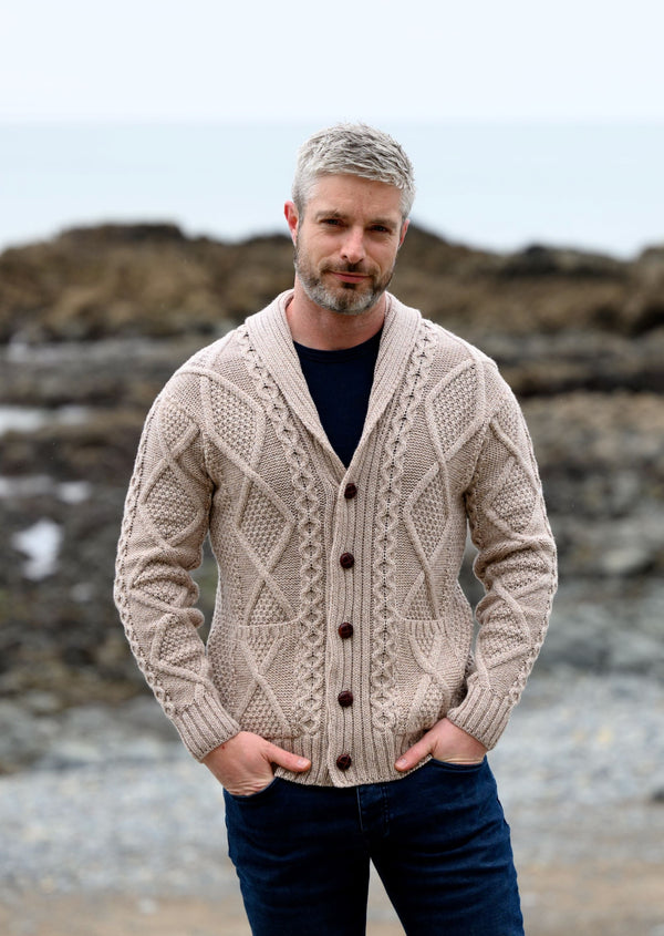 Men's Shawl Button Cardigan | Parsnip