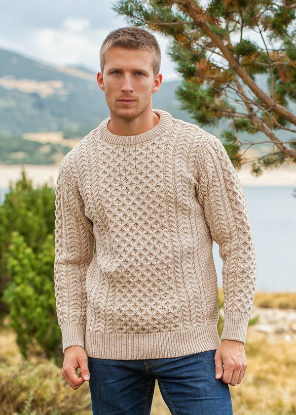 Unisex Aran Sweater | Camel