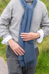 100% Cashmere Scarf | Denim Blue