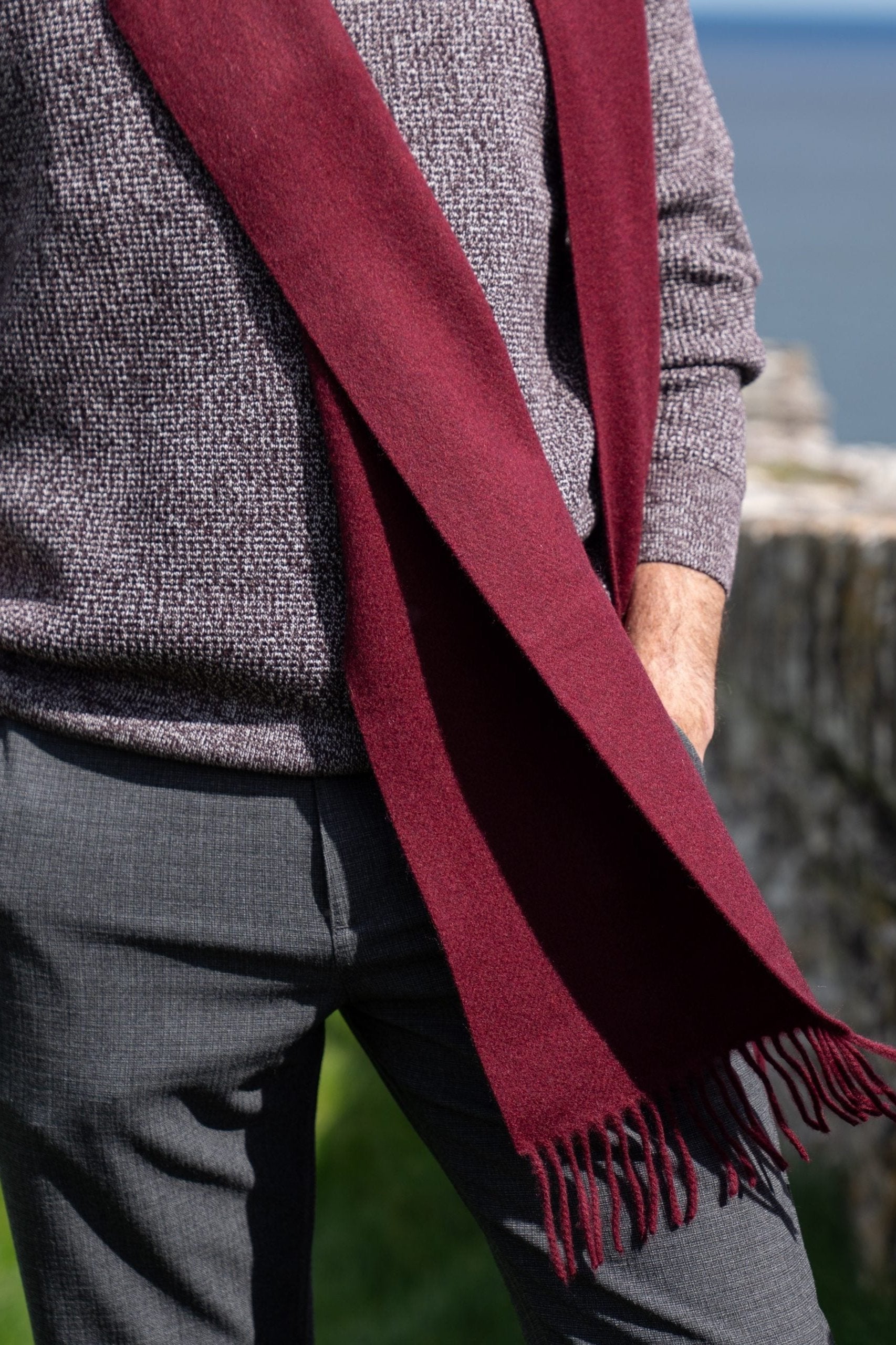 100% Cashmere Scarf | Maroon