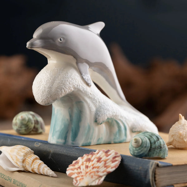 Belleek Classic Wild Atlantic Dolphin Figurine