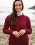 Aran Lumber Cardigan | Raspberry Marl