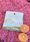 Aran Supersoft Merino Button Hat | Jam