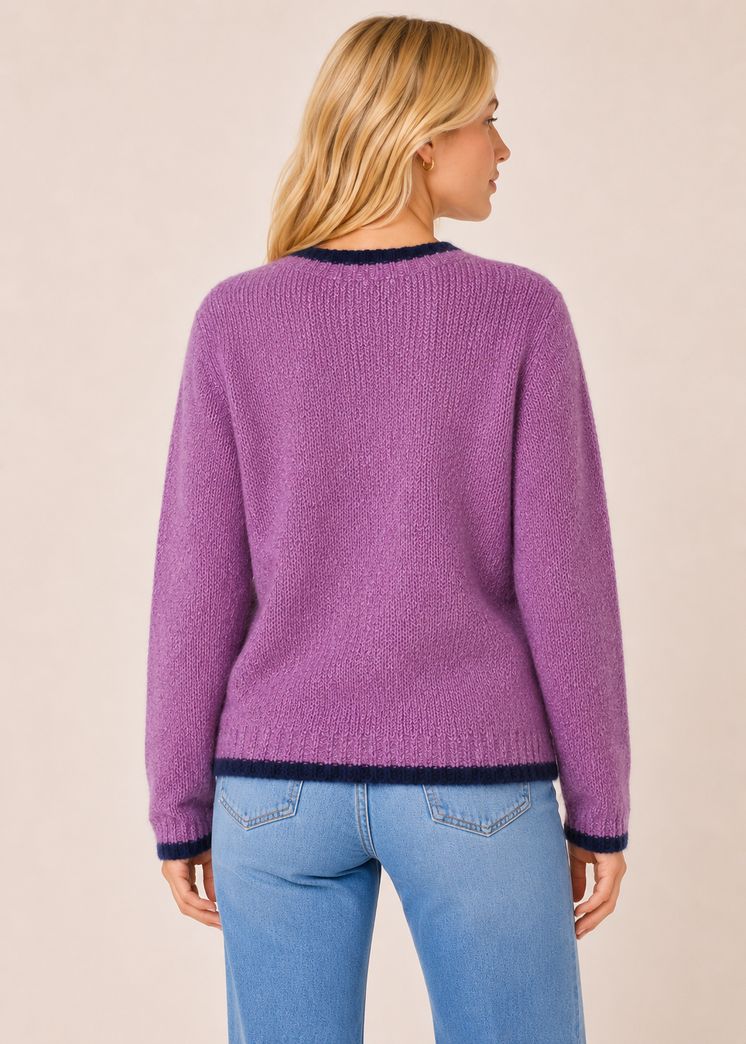 Slaney Crew Neck Sweater - Orchid | Wool Cashmere Blend | Irelands Eye Knitwear