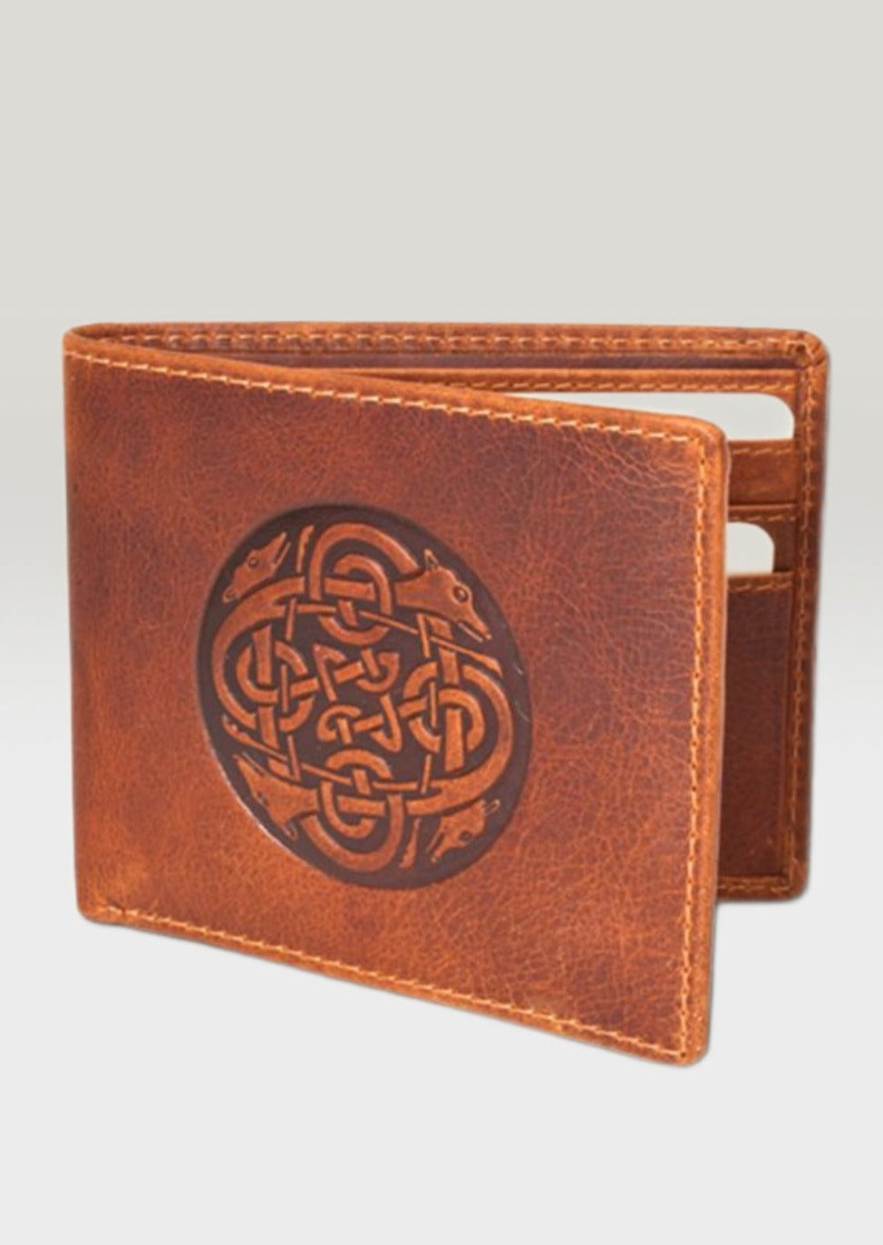 Celtic Cuchulainn Leather Wallet | Tan