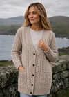 Delphi Aran Boyfriend Cardigan | Oatmeal