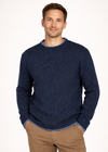 Men's Roundstone Wool Cashmere Sweater - Navy | Ireland's Eye Knitwear