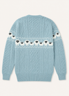 Oversized Aran Crew Neck Merino Wool Sheep Sweater | Mermaid