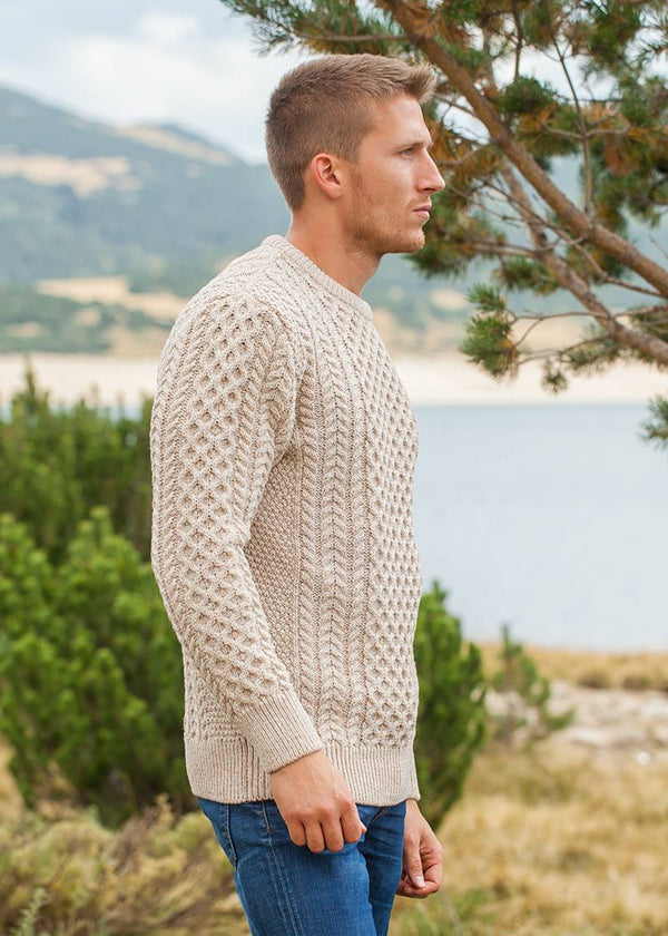 Unisex Aran Sweater | Camel 