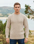 Unisex Aran Sweater | Camel - Clearance