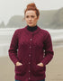 Aran Lumber Cardigan | Raspberry Marl