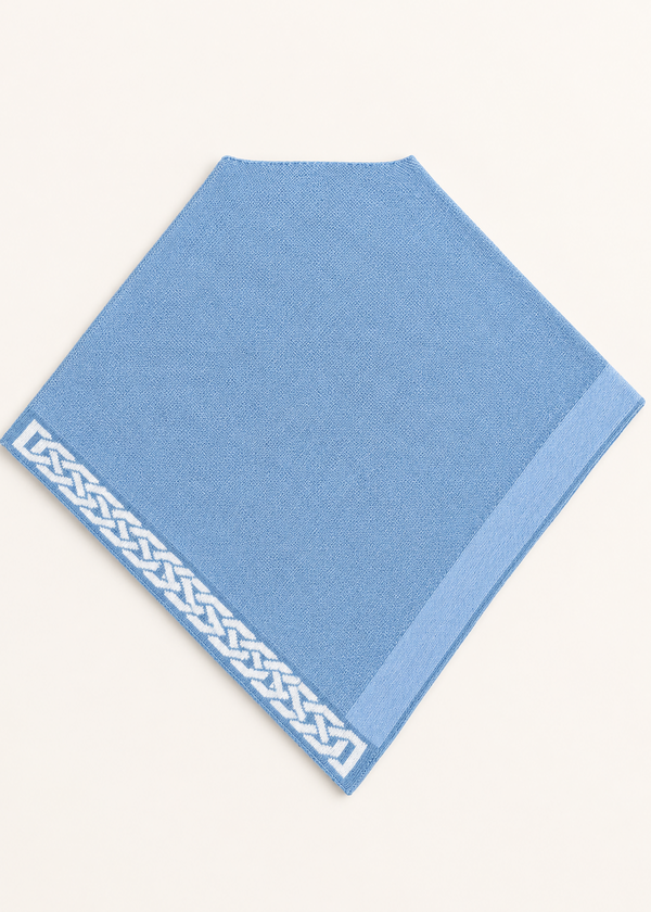 Saol Ladies Celtic Weave Wool Cape – Blue