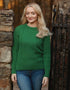 Ladies Slim-Fit Aran Sweater | Green