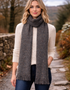 Mucros Islander Aran Scarf - Handcrafted Irish Alpaca Wool Blend | Grey Speckle