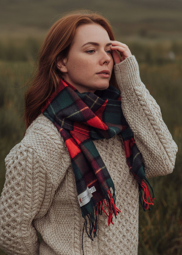 John Hanly Lambswool Scarf Kilgore Tartan