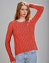 IrelandsEye Lambay Aran Sweater | Orange Marl